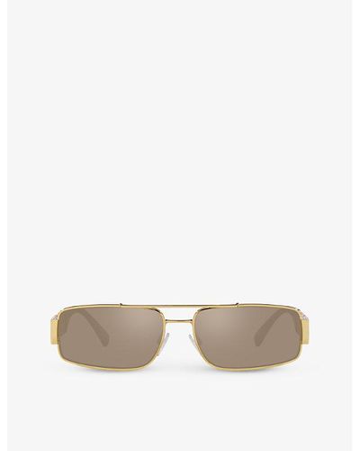Versace Ve2257 Greca-hardware Metal Sunglasses - White