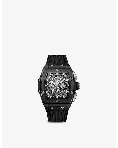 Hublot 642.ci.0170.rx Spirit Of Big Bang Ceramic And Rubber Automatic Watch - Black