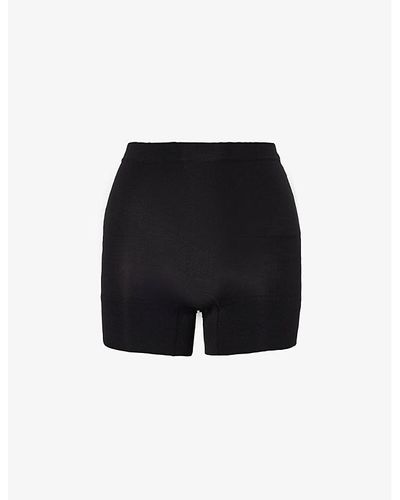 Spanx Everyday Shaping High-rise Stretch-woven Shorts - Black