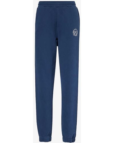 4th & Reckless Apollo Tapered-leg Mid-rise Cotton-jersey jogging Bottoms - Blue