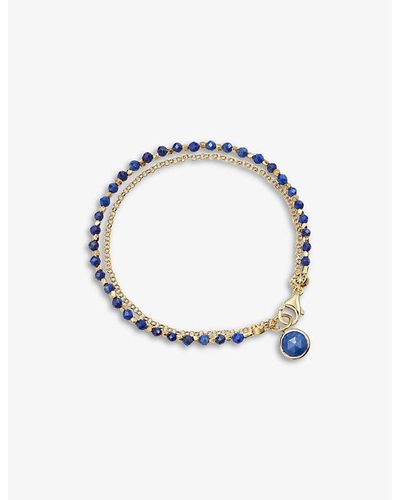 Astley Clarke Biography Lapis And 18ct Yellow-gold Plated Sterling Silver Bracelet - Blue