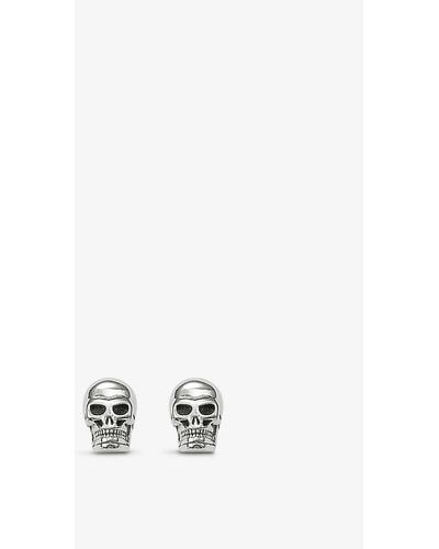 Thomas Sabo Skull Sterling-silver Stud Earrings - Metallic