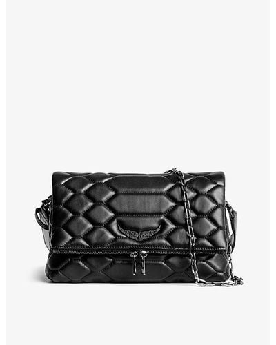 Zadig & Voltaire Rocky Leather Shoulder Bag - Black