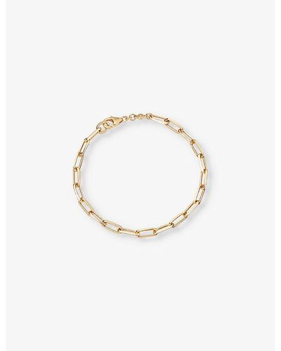 Astley Clarke Celestial Square-link 18ct Yellow-gold Vermeil Chain Bracelet - Metallic