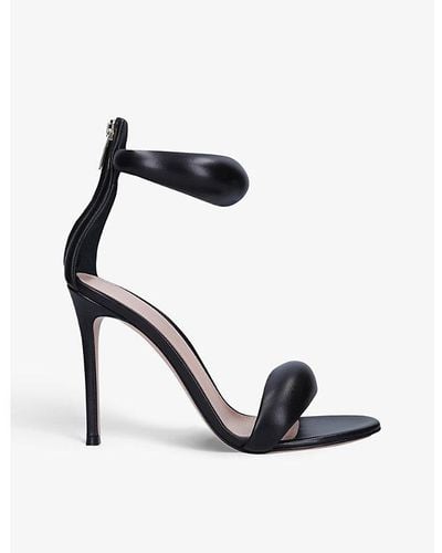 Gianvito Rossi Bijoux Padded-strap Leather Heeled Sandals - Black