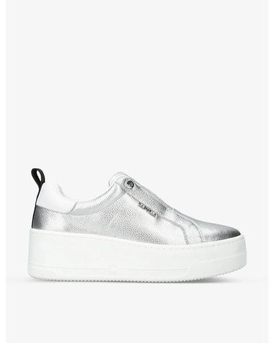 Carvela Kurt Geiger Connected Slip-on Leather Sneakers - White