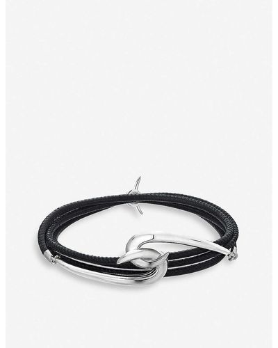 Shaun Leane Hook Silver And Leather Bracelet - Multicolour
