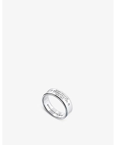 Tiffany & Co. Return To Tiffany Diamond And Sterling-silver Ring - White