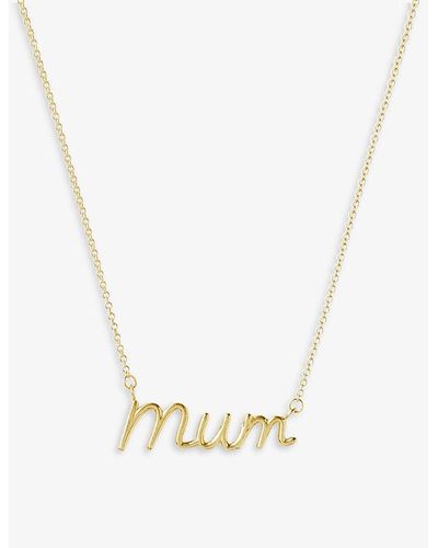 The Alkemistry Mum 18ct Recycled Yellow-gold Necklace - White
