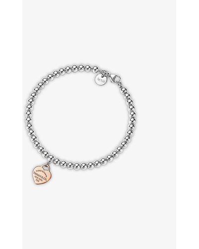Tiffany & Co. Return To Tiffany Heart Tag Medium 18ct Rose-gold And Sterling Silver Bracelet - Multicolour