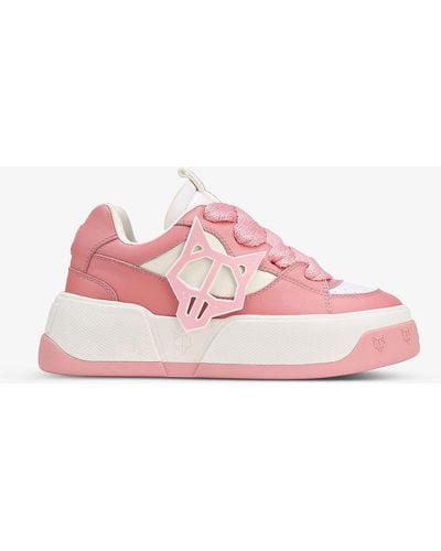 Naked Wolfe City Suede Low-top Trainers - Pink