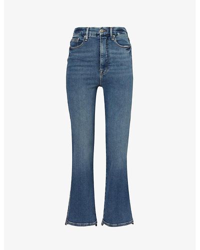 GOOD AMERICAN Good Curve Straight-leg High-rise Stretch-denim Jeans - Blue