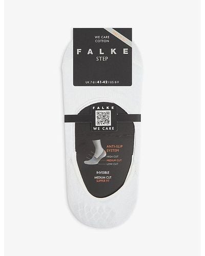 FALKE Step Medium-cut Invisible Cotton-blend Socks - White