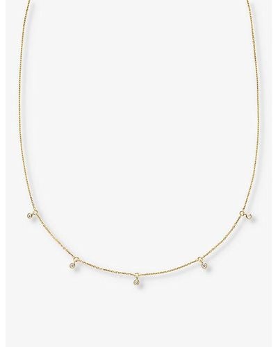 Maria Black Moreno 14ct Yellow- And Diamond Chain Necklace - Metallic