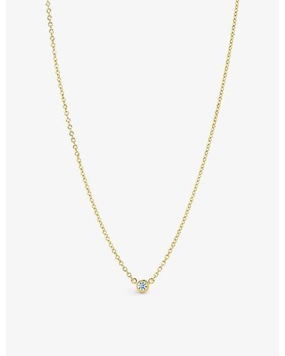 Tiffany & Co. Diamonds By The Yard 18ct Yellow- And 0.17ct Brilliant-cut Diamond Pendant Necklace - White