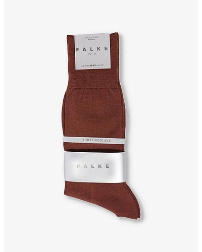 FALKE No. 6 Wool-blend Socks - Red