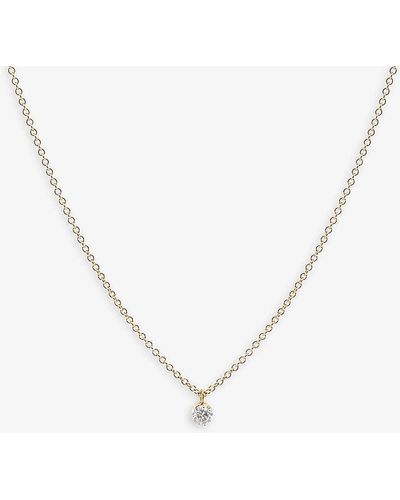 The Alkemistry Aria 18ct Yellow-gold And 0.08ct Brilliant-cut Diamond Pendant Necklace - Metallic
