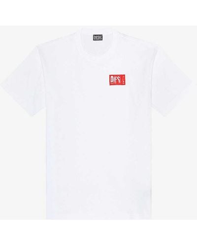 DIESEL T-nlabel Logo-print Cotton-jersey T-shirt X - White