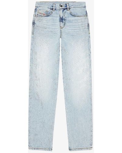 DIESEL 206 D-air Rhinestone-embellished Low-rise Denim Jeans - Blue
