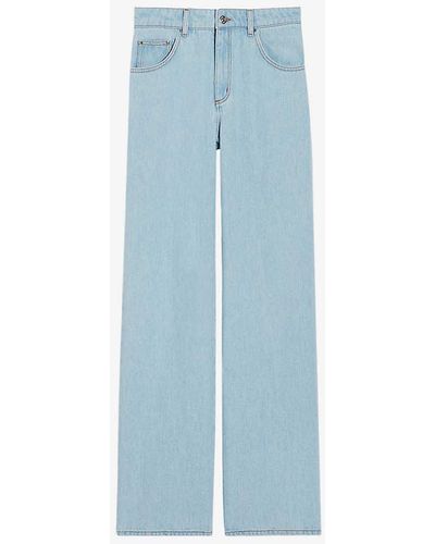 Claudie Pierlot Platan Wide-leg Mid-rise Jeans - Blue