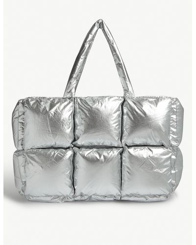 Off-White c/o Virgil Abloh Xl Puffer Tote Bag - Metallic
