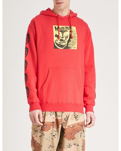 Obey X Misfits Cover Cotton-blend Hoody - Red