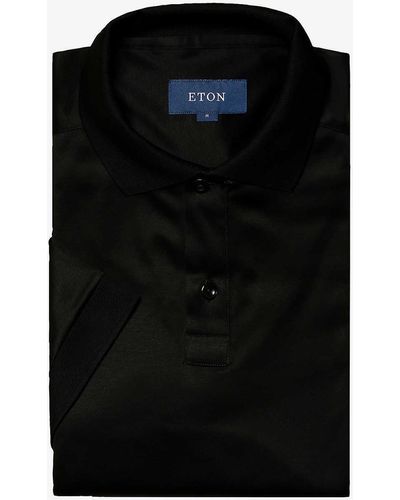 Eton Filo Di Scozia Jersey Short Sleeve Polo Shirt in White for Men | Lyst  UK
