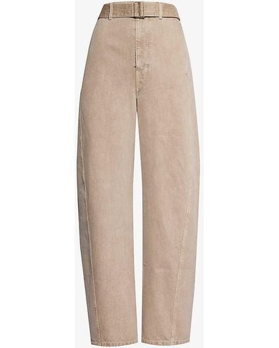 Lemaire Twisted Straight-leg Mid-rise Denim Trousers - Natural