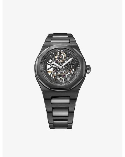 Girard-Perregaux 81015-32-001-32a Laureato Skeleton Ceramic Automatic Watch - Black