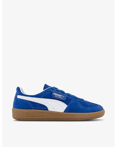 PUMA Palermo Logo-tab Suede Low-top Trainers - Blue