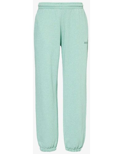 ROTATE SUNDAY Classic Brand-embroidered Tapered-leg Organic-cotton jogging Bottoms - Green