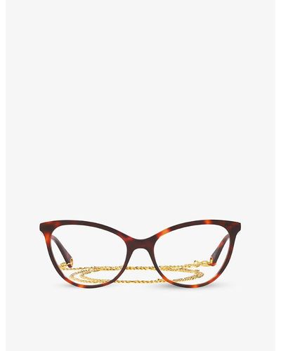 Gucci gg1079o Cat Eye-frame Acetate Optical Glasses - Natural