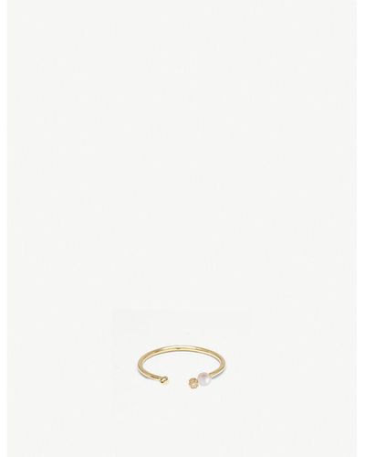 The Alkemistry Poppy Finch Baby Pearl 14ct Recycled Yellow-gold, 0.03ct Diamond And Freshwater Pearl Ring - White
