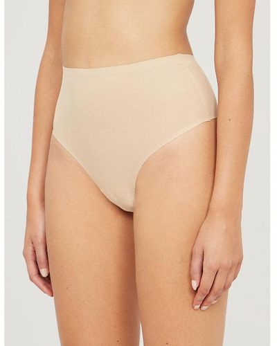 Chantelle Soft Stretch High-rise Stretch-jersey Thong - Natural