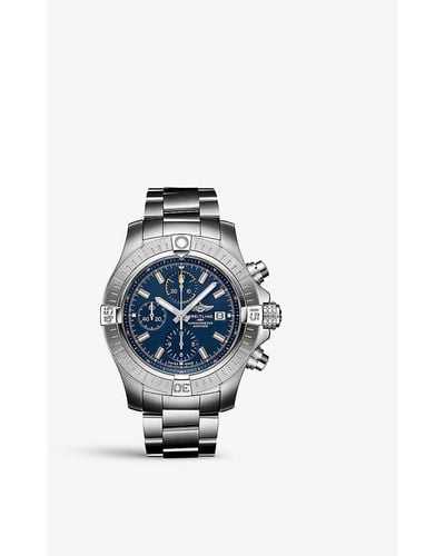 Breitling A13317101c1a1 Avenger Stainless-steel Self-winding Watch - Blue