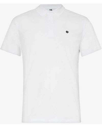 Björn Borg Ace Brand-print Regular-fit Recycled-polyester Polo Shirt Xx - White