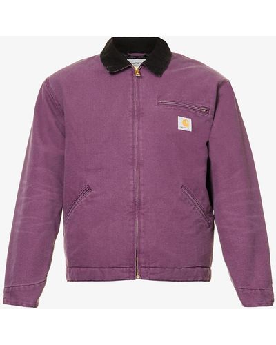 Carhartt Detroit Logo-patch Cotton Jacket - Purple