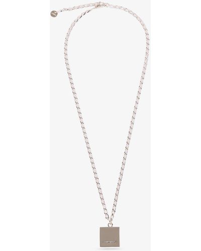 Jacquemus La Chaine Cube Brand-engraved Brass Pendant Necklace - Metallic