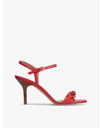 LK Bennett Ivonne Stiletto-heel Leather Sandals - Red