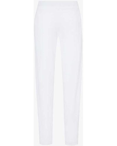 Max Mara Pesca Tapered-leg Mid-rise Cotton-blend Trouser - White