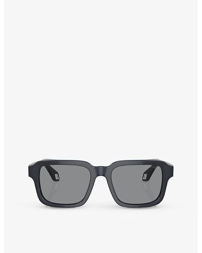 Giorgio Armani Ar8194u Rectangular-frame Acetate Sunglasses - Grey