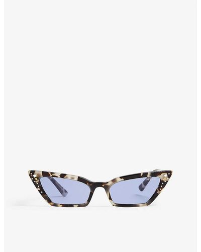 Vogue Gigi Hadid Super Cat-eye Frame Havana Acetate Sunglasses - White