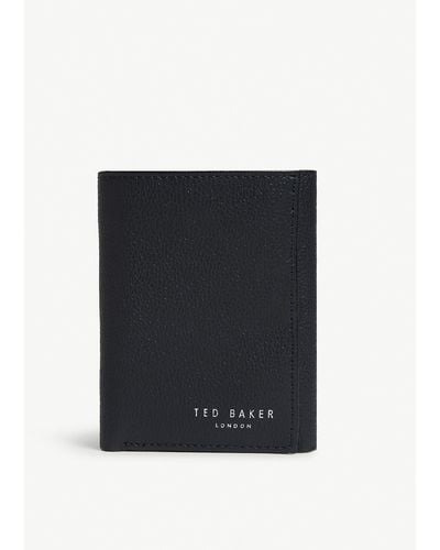 Ted Baker Gonnor Leather Trifold Wallet - Blue