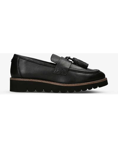 Carvela Kurt Geiger Grange Tassel-embellished Leather Loafers - Black