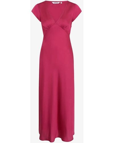 OMNES Woolf Recycled-polyester Midi Dress - Pink