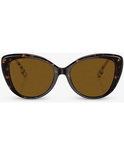 Burberry Be4407 Cat-eye Acetate Sunglasses - Brown