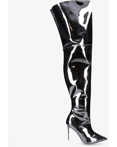Carvela Kurt Geiger Sharp Faux-leather Knee-high Boots - Multicolour
