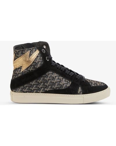 Zadig & Voltaire Zv1747 Board High-top Leather Trainers - Black