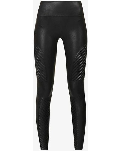 Spanx Moto Faux-leather leggings - Black
