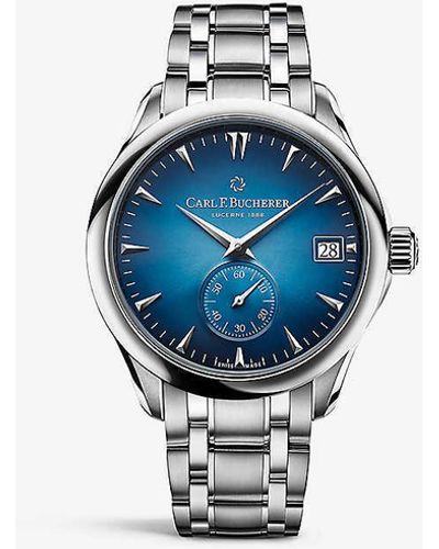 Carl F. Bucherer 00.10917.08.53.98 Manero Peripheral Edition Stainless-steel Automatic Watch - Blue